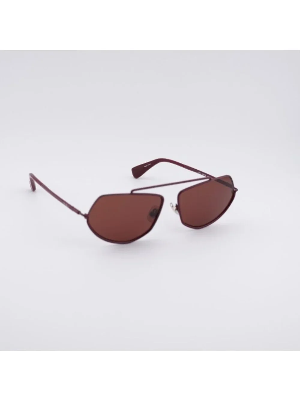 Max Mara MM0165 69S Joey Sunglasses Shiny Bordeaux Geometric Frame